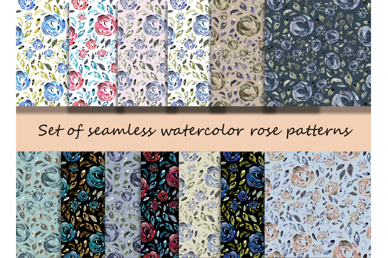 watercolor-rose-patterns