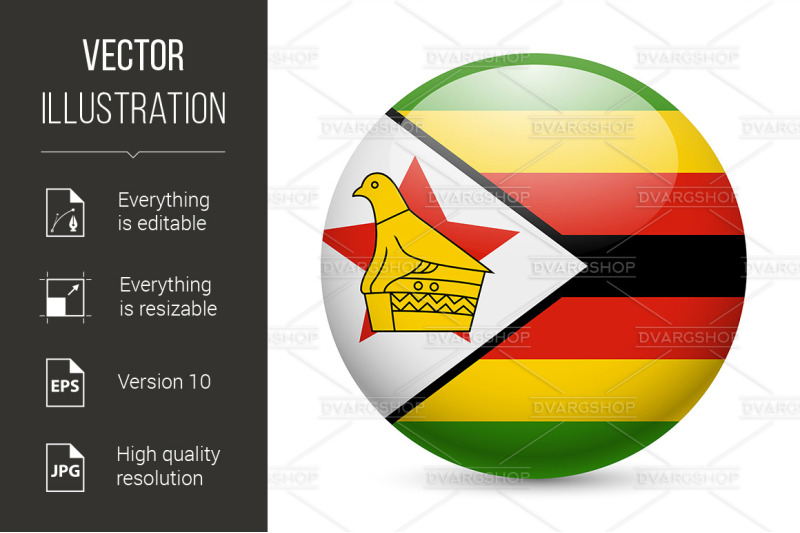 round-glossy-icon-of-zimbabwe