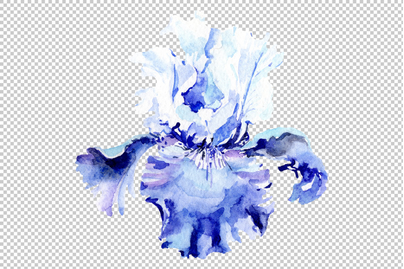 irises-blue-summer-sky-watercolor-png