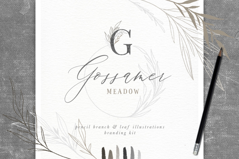 pencil-branch-amp-leaf-illustrations-branding-kit