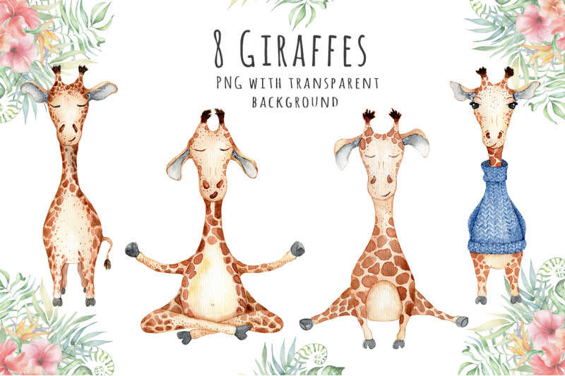 lovely-giraffes-watercolor-illustrations