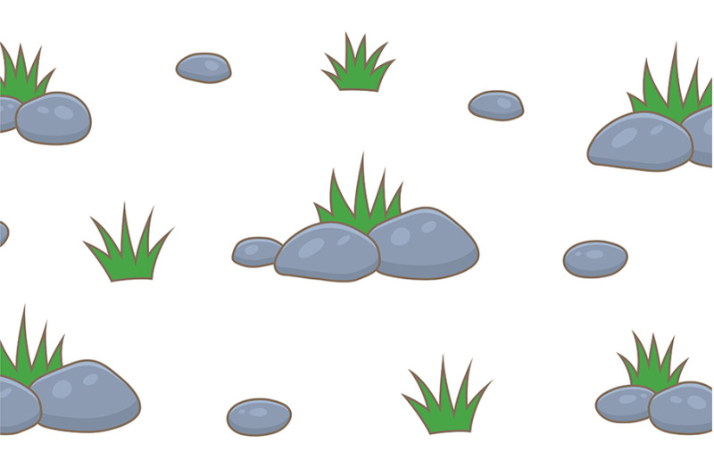 pattern-with-green-grass-and-stones