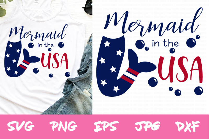 Download Mermaid in the USA svg, mermaid svg, 4th of july svg By ...