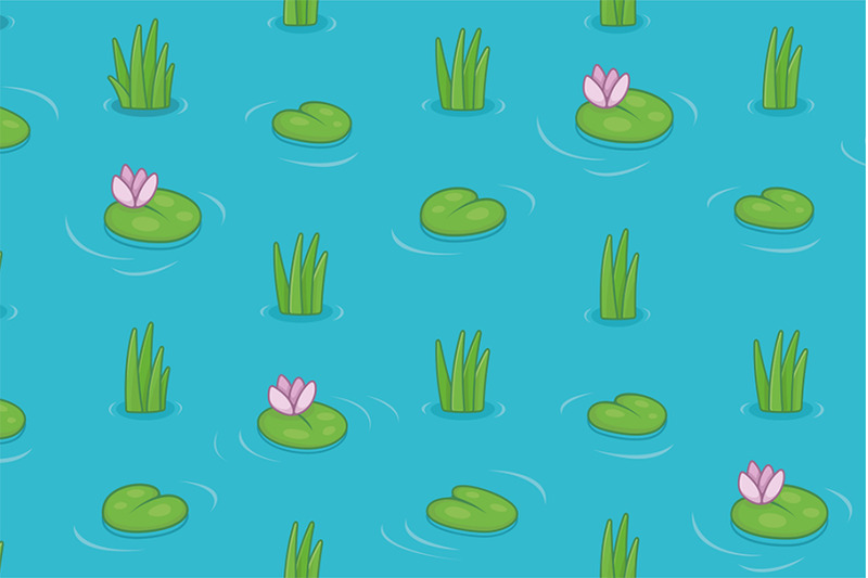 water-lilies-and-green-leaves