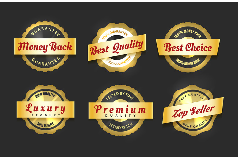 realistic-golden-labels-sale-badges-set