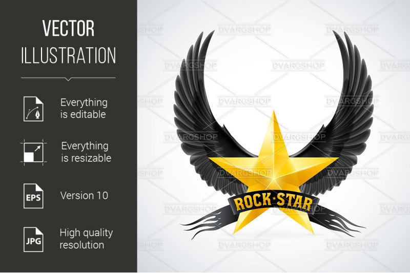 golden-star-with-rock-star-banner-and-wings