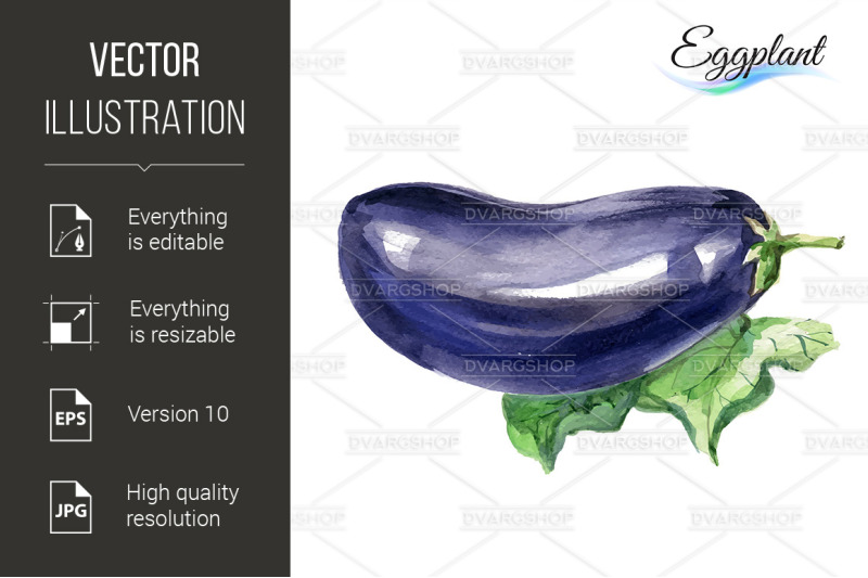 watercolor-eggplant