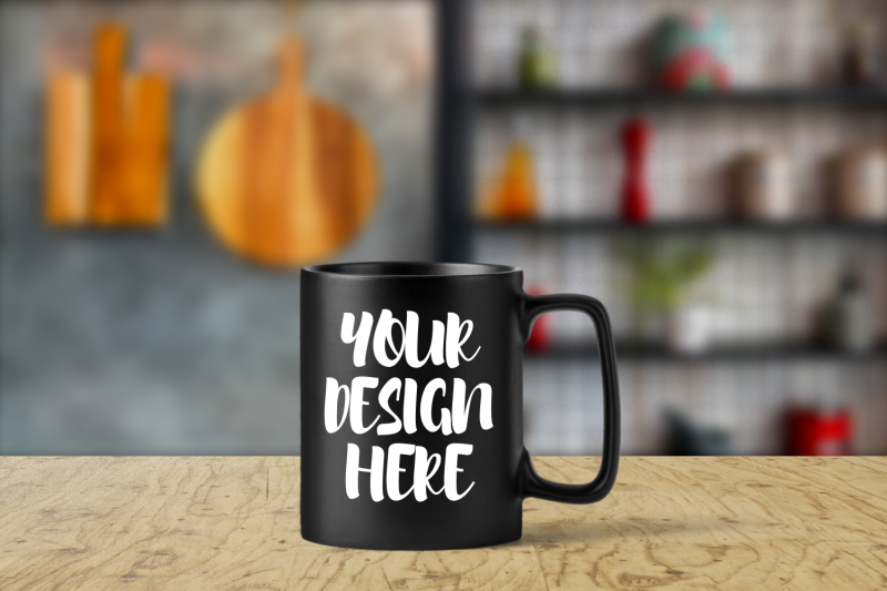 black-mug-mockup-with-blur-kitchen-background