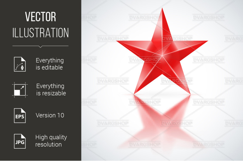 red-star-on-white-background