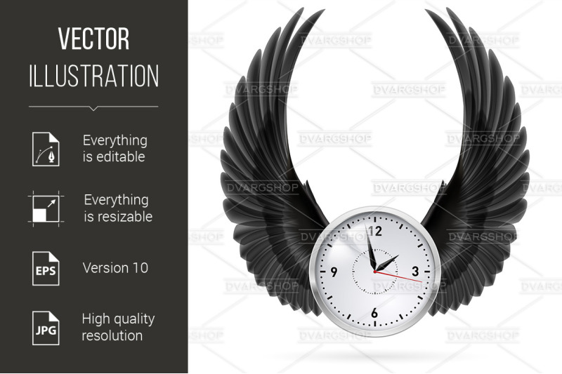 black-wings-clock