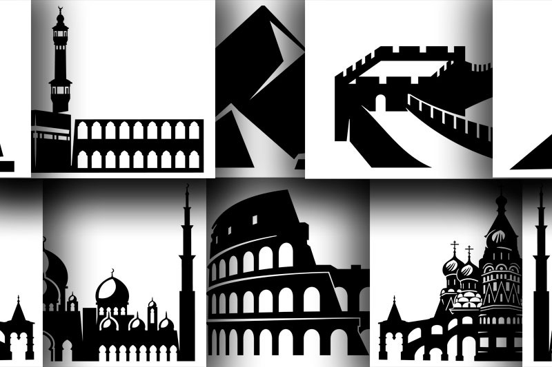 6-architectural-monuments-in-silhouettes-for-cut-or-print