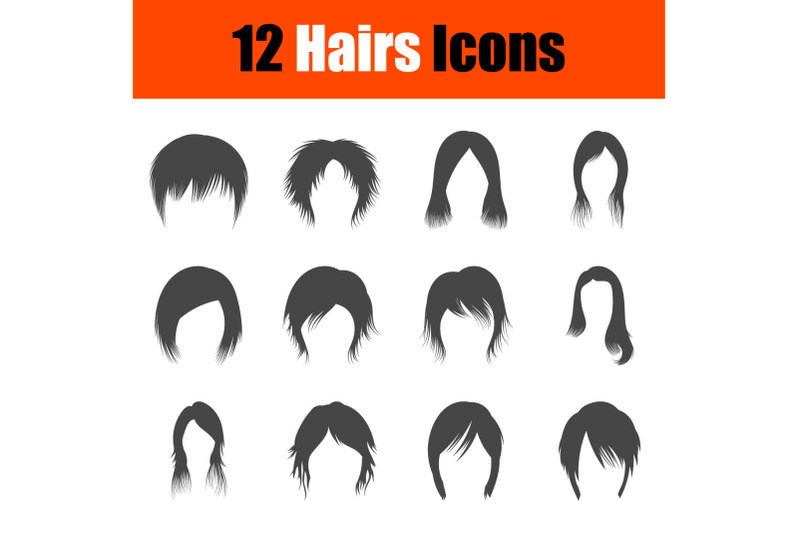 hairs-icon-set