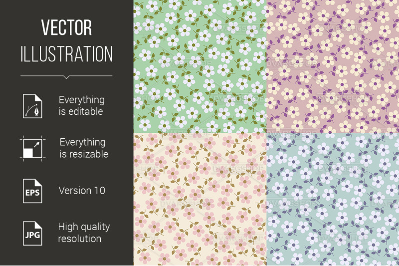 flower-seamless-patterns