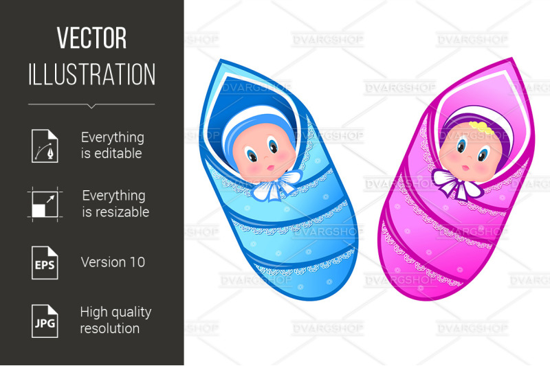 illustration-baby-boy-and-girl