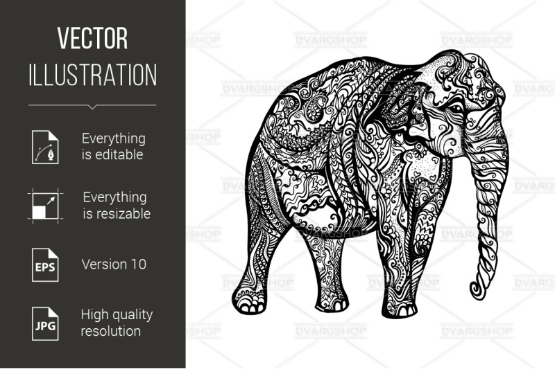elephant-doodle