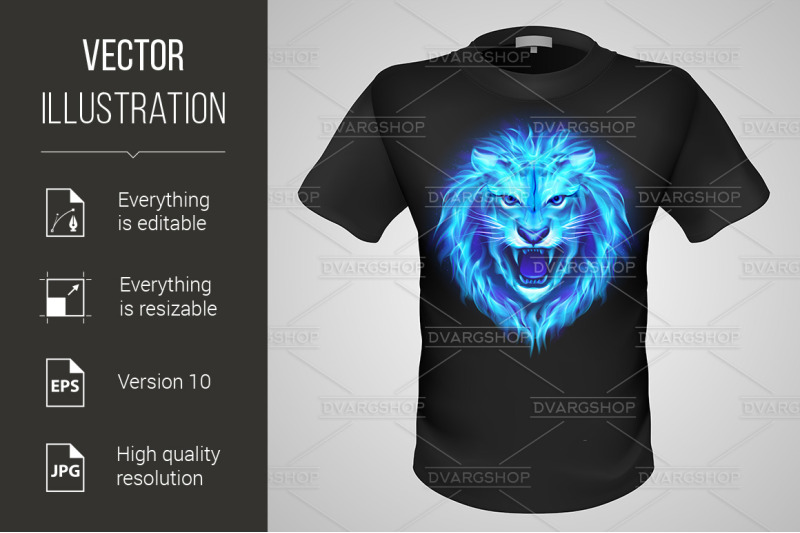 male-t-shirt-with-lion-print
