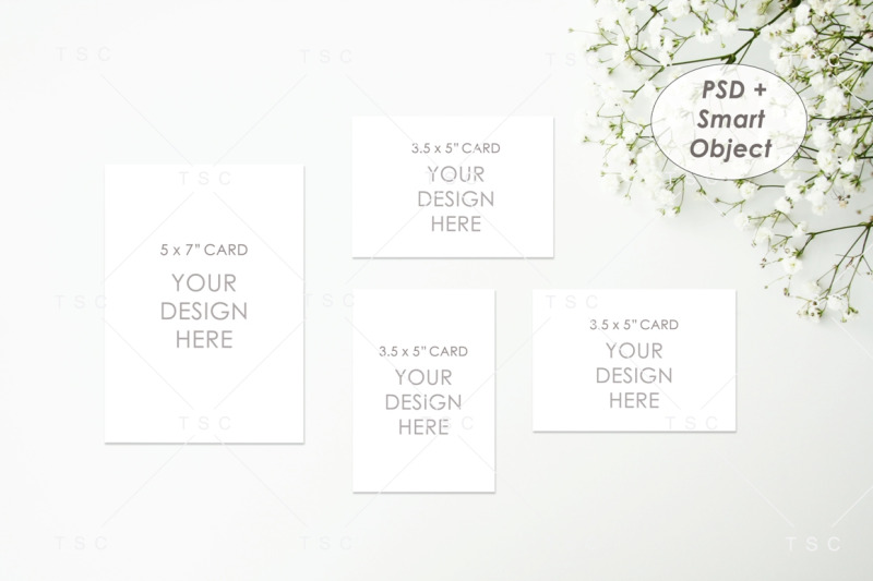Free Wedding Suite Mockup / Invitation / RSVP / Thank You Card (PSD Mockups)