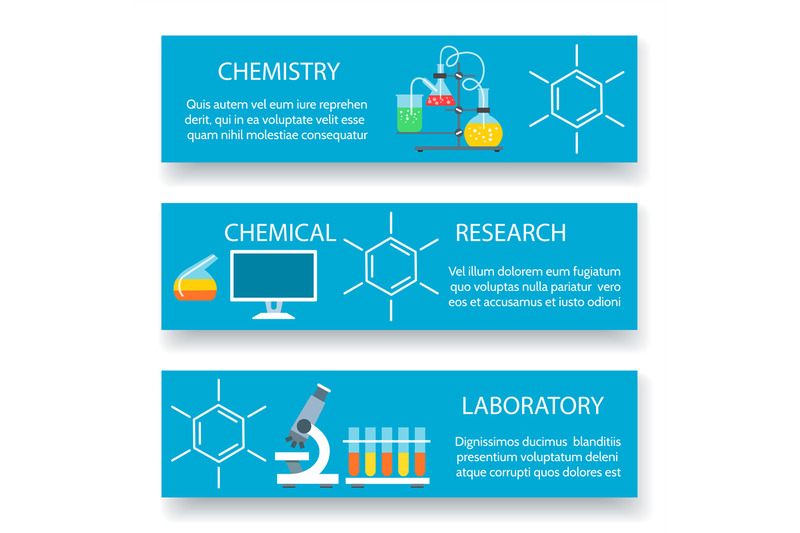 chemistry-lab-banners-set