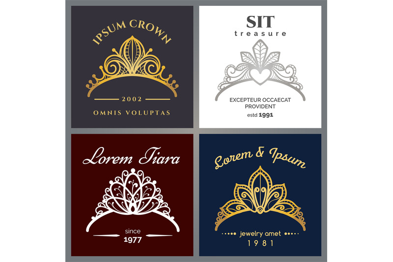 tiara-luxury-logo-set