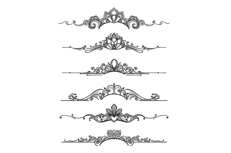 floral-design-crown-calligraphic-elements