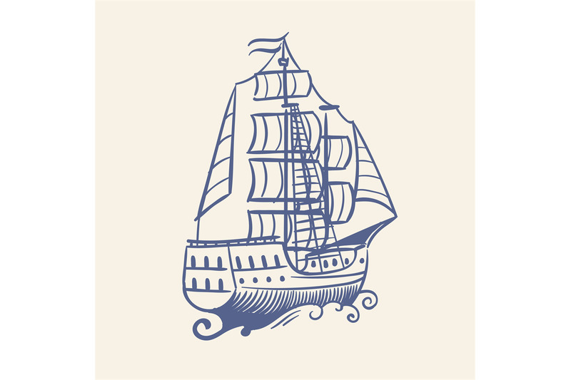 sketch-sailboat-vintage-medieval-pirate-running-away-ship-and-waves-n