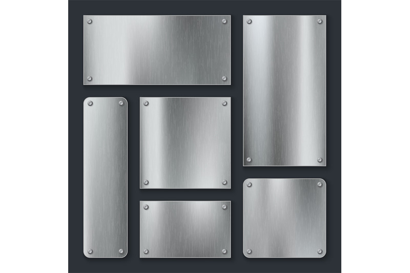 metal-plates-steel-plate-stainless-panel-chrome-tag-with-screws-ind