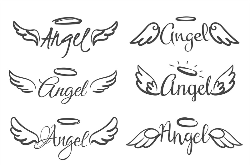 angels-wings-emblems-feather-angel-wing-and-halo-sketch-feathers-bir