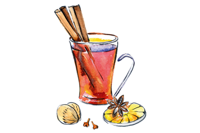 watercolor-tea-vector-set