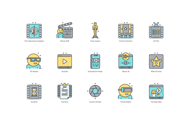 65-video-production-icons