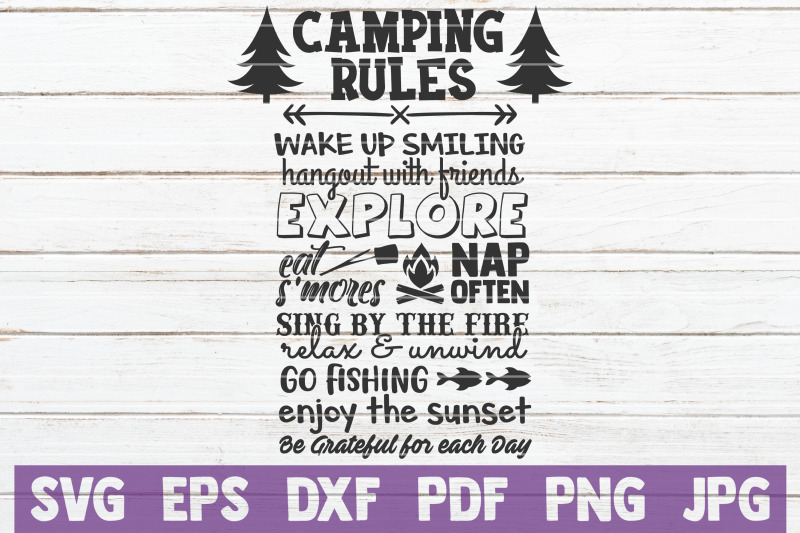 Free Free Camping Rules Svg 20 SVG PNG EPS DXF File