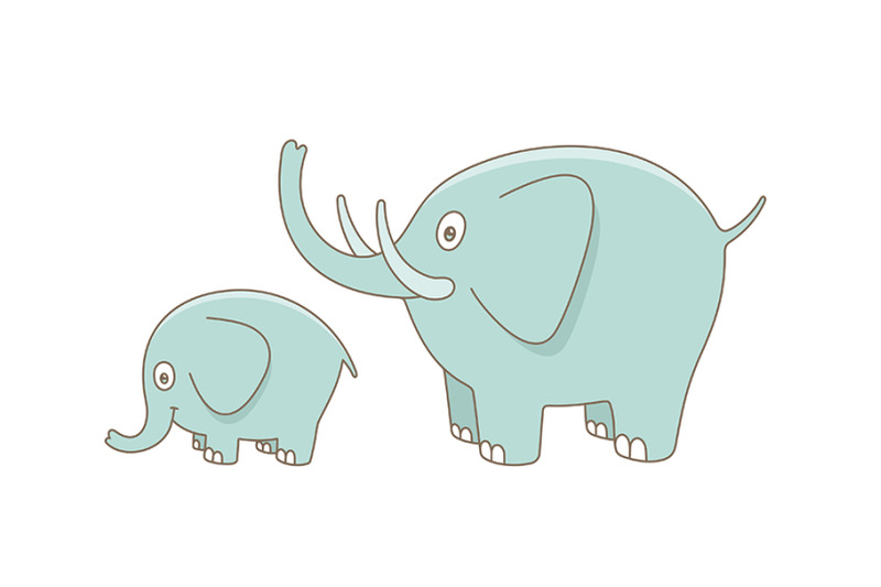 elephant-mom-and-baby-pattern