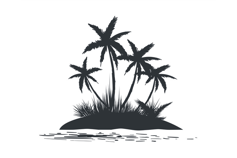 island-with-palm-trees-silhouette