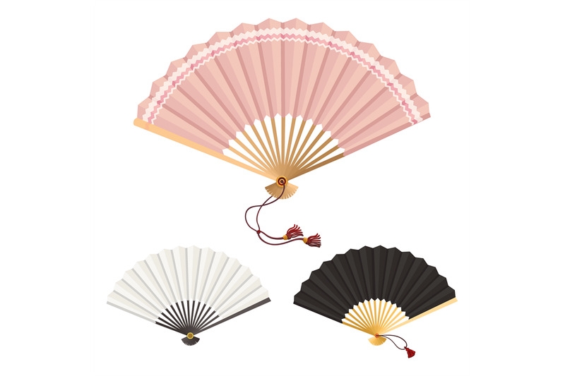 colored-fans-isolated-on-white
