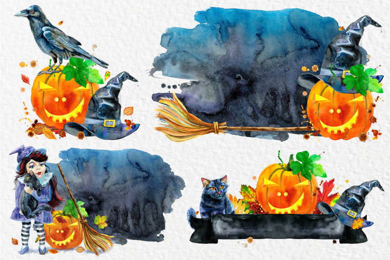 watercolor-halloween