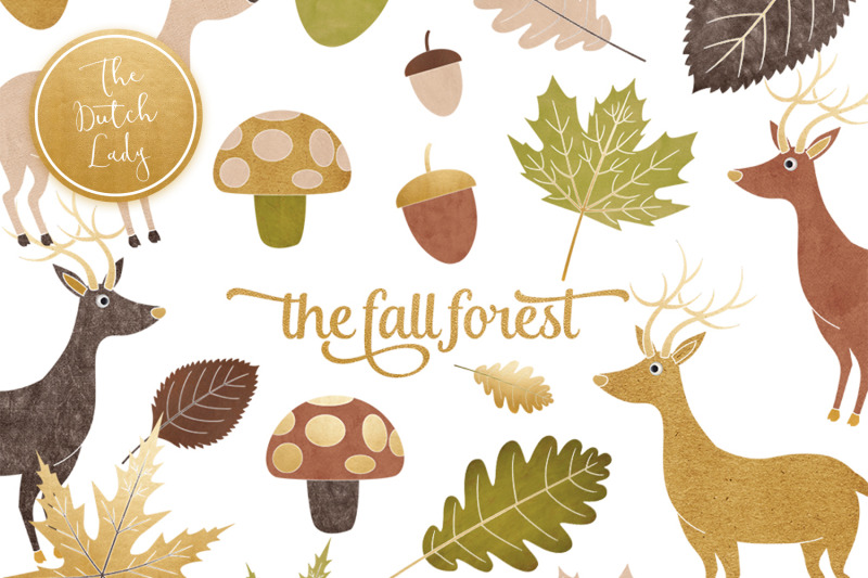 fall-forest-clipart-set