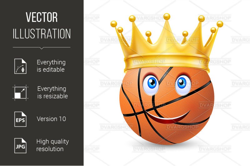 gold-crown-on-a-basketball-bal