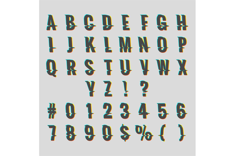 vintage-vhs-digital-glitch-alphabet