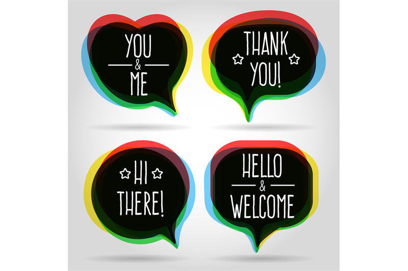 speech-bubbles-welcome-signs