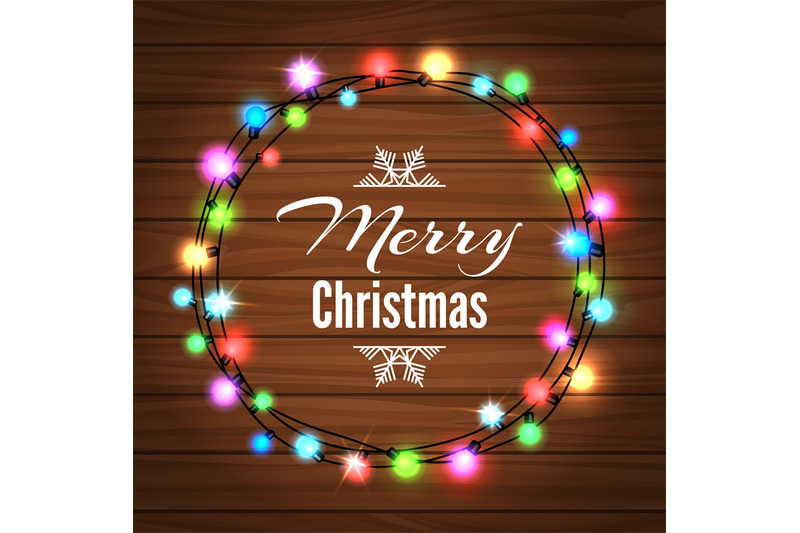 christmas-light-garland-on-wood-background