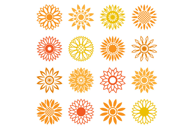 sunflower-icons-for-logo-and-labels