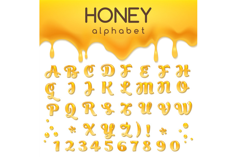 liquid-honey-alphabet