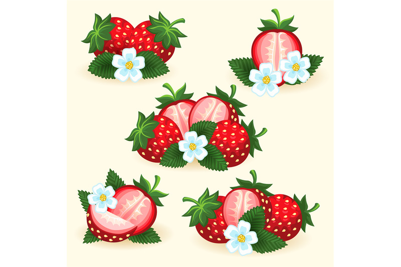strawberry-freshness-fruit-set