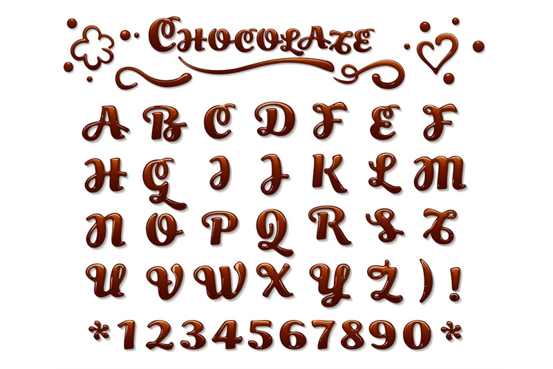 chocolate-font-on-white-background