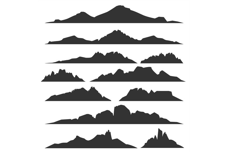 mountain-silhouettes-set