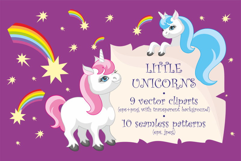 the-fairytale-bundle-cliparts-and-seamless-patterns