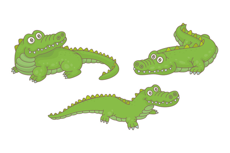 set-of-crocodiles-and-pattern