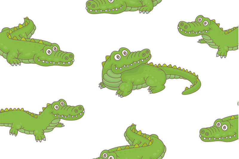 set-of-crocodiles-and-pattern