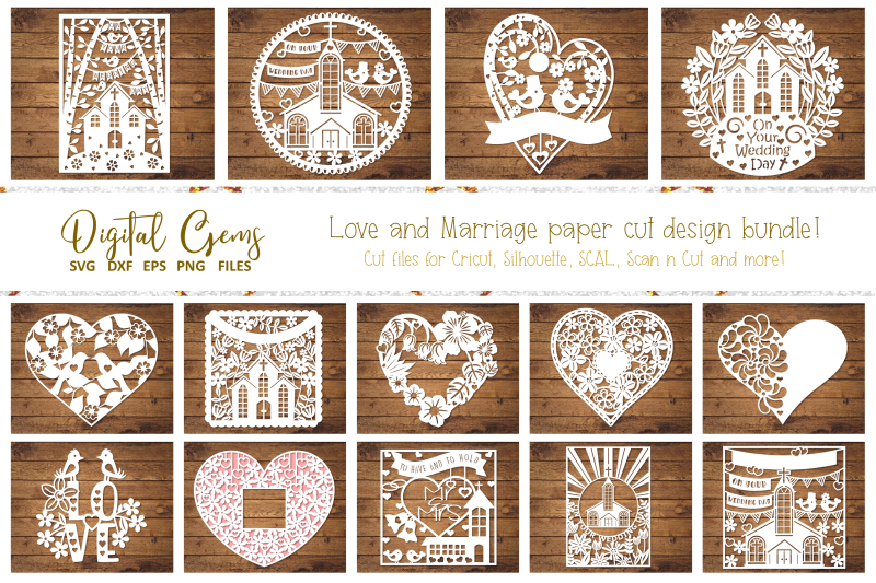 love-and-marriage-paper-cut-design-bundle
