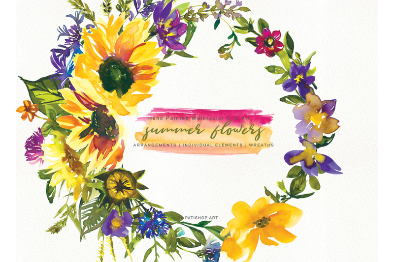 hand-painted-watercolor-sunflower-clipart