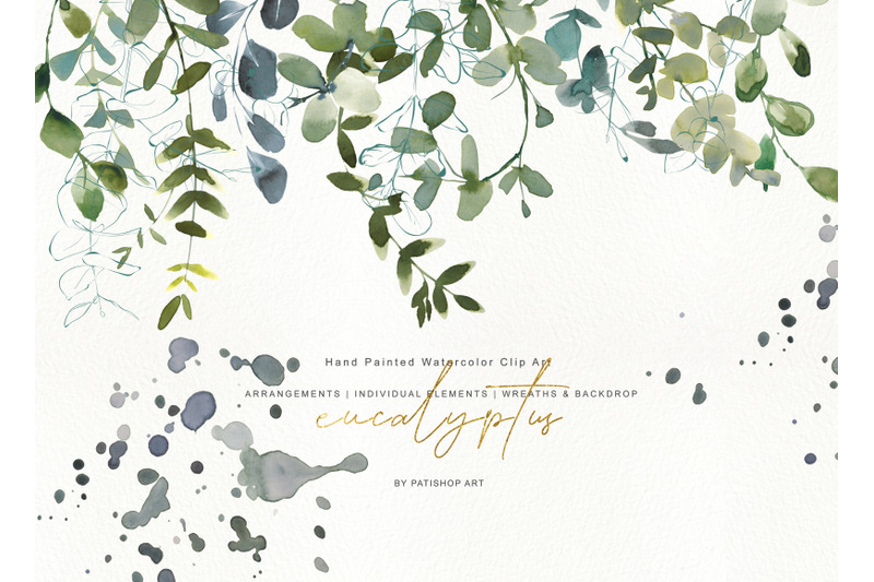 watercolor-eucalyptus-clipart-collection